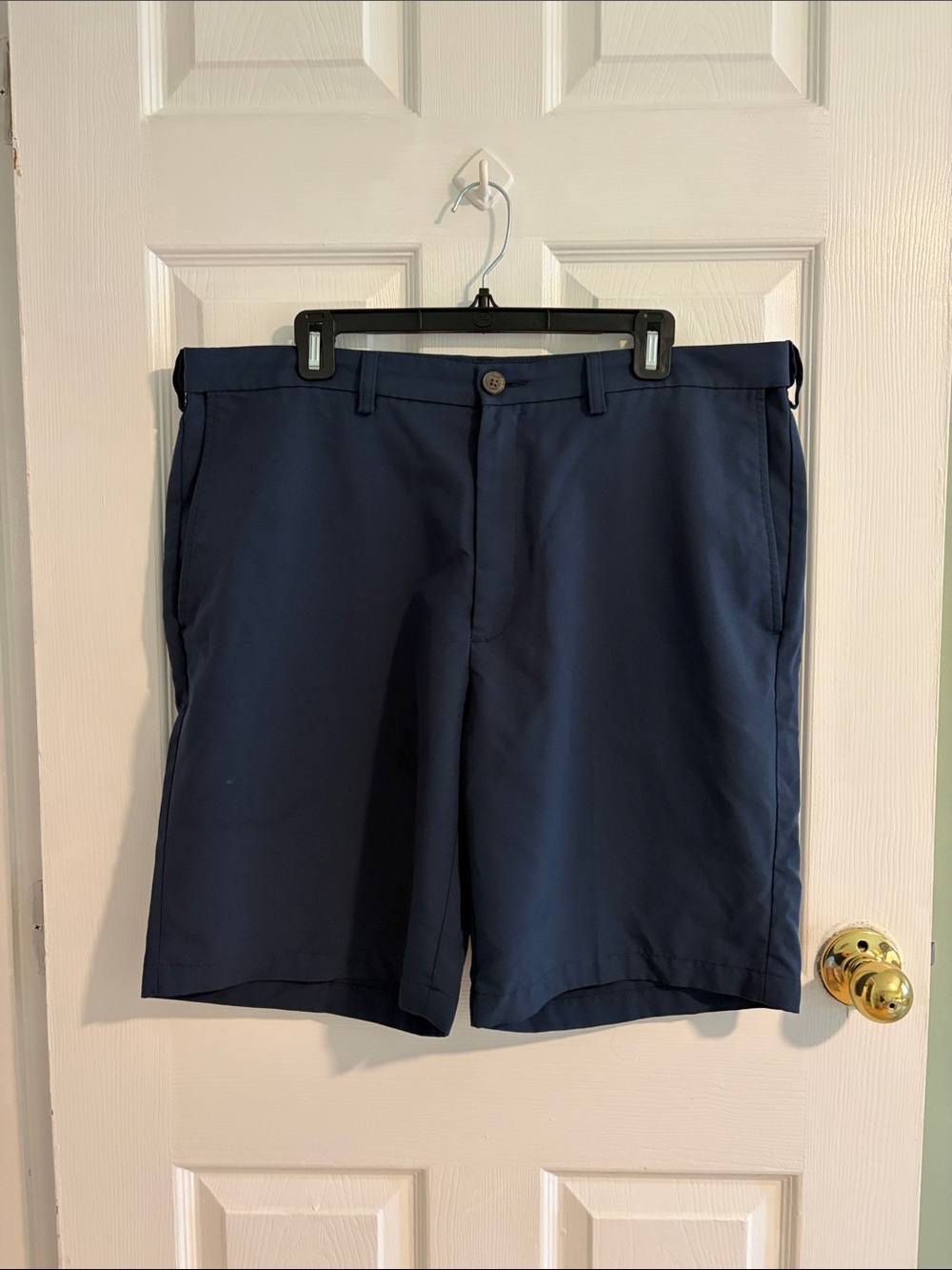 Haggar Navy Flat-Front Men's Shorts